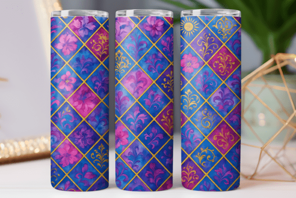 Blue Geometric Pattern Tumbler Wrap 20oz – A Designer’s Review