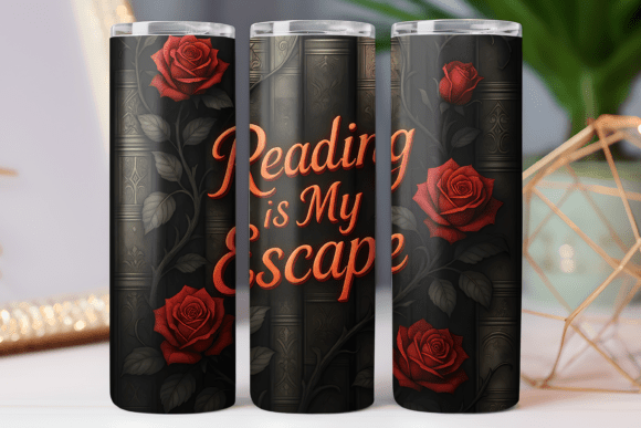 Book Lover Skinny Tumbler Wrap: Graphics Asset Review