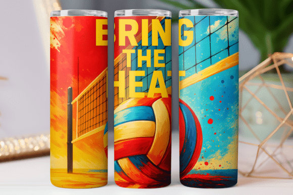 Bring the Heat Volleyball Tumbler Wrap: Graphics & Design Review