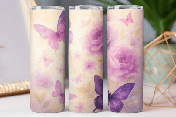 Butterfly Tumbler Wrap Design Art Skinny: Graphics Review