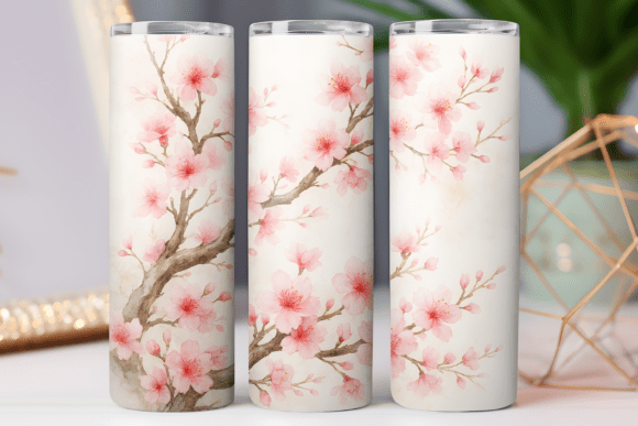 Cherry Blossom Floral Tumbler Wrap: Graphics Review