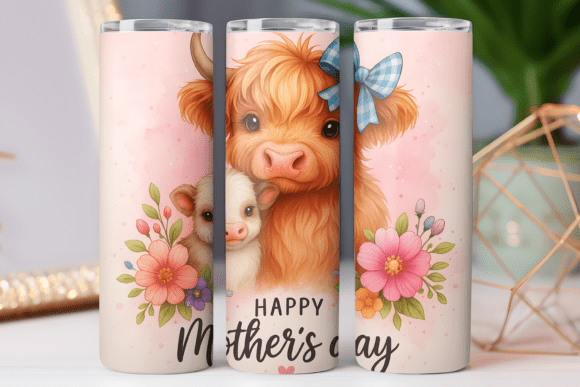 Cow Mother Png Graphics for Tumbler Wraps