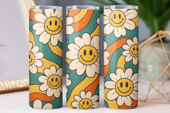 Daisy Retro Floral Tumbler Wraps Graphics Review