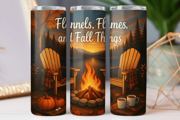 Fall Camping Tumbler Wrap 20oz Design Review