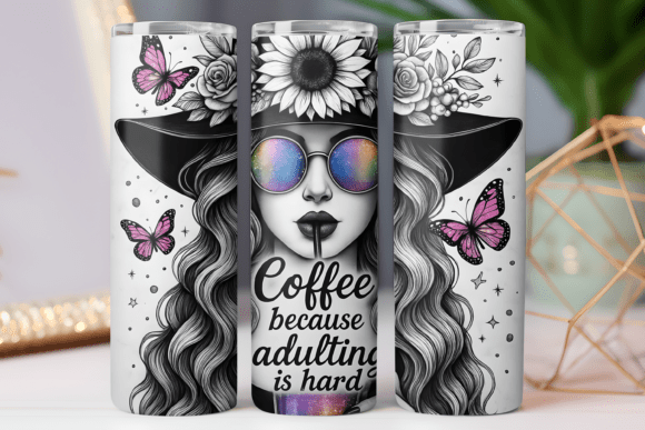 Funny Coffee Tumbler Wrap 20oz Skinny: Graphics & Tumbler Wraps
