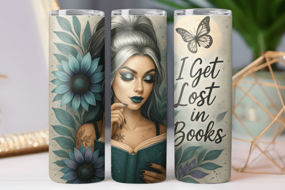 Girl Book Lover Tumbler Wrap 20oz Graphics