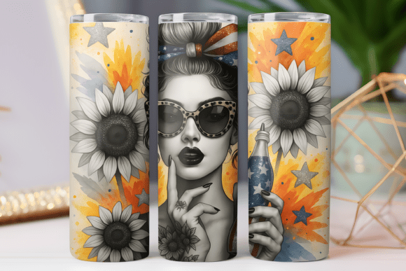 Girl Patriotic Tumbler Wrap 20oz Skinny Review