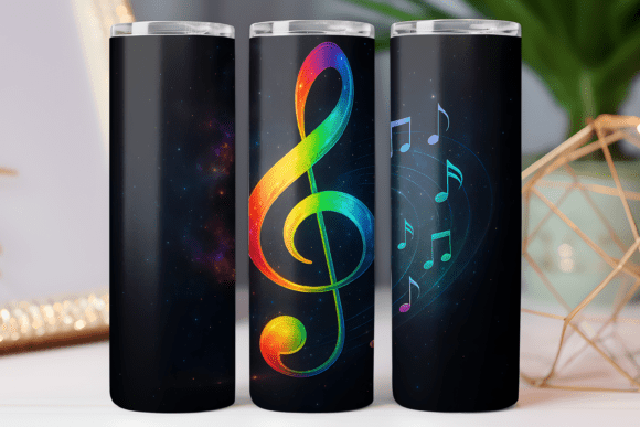 Music Tumbler Wrap Design for Graphics and Tumbler Wraps