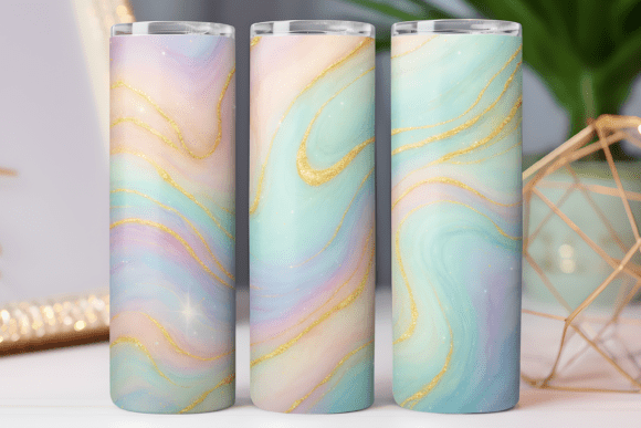 Opal and Gold Tumbler Wrap: Graphics for Handmade Sellers