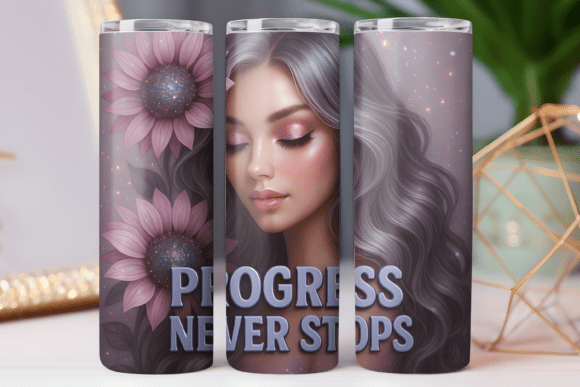 Progress Motivation Tumbler Wrap Skinny Graphics