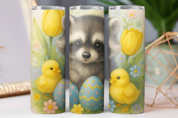 Raccoon Tumbler Wrap 20oz Skinny: Graphics for Sellers