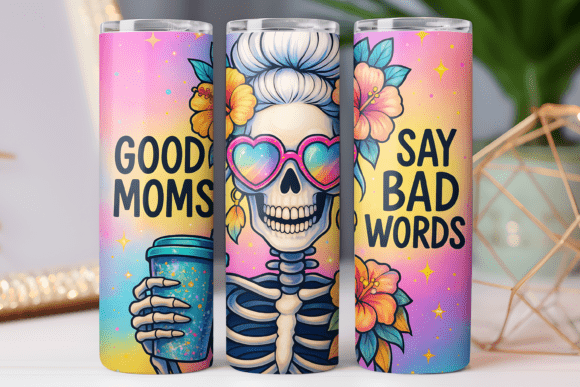 Skeleton Mother Day Mom Tumbler Wrap Png: Graphics for Tumbler Wraps