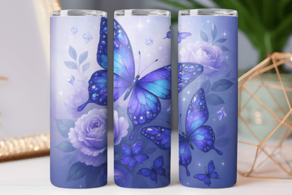 Spring Flower Glitter Tumbler Wrap Graphics Review