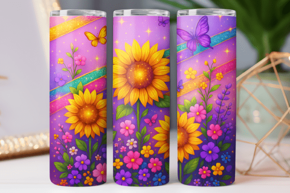 Spring Flower Tumbler Wrap 20oz Art Png: Graphics Review