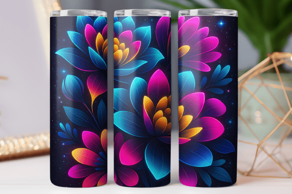 Spring Flower Tumbler Wrap Design 20oz