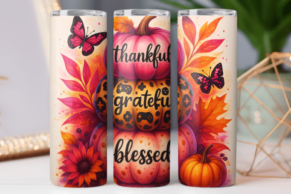 Thanksgiving Day Tumbler Skinny Wrap: Graphics & Wraps