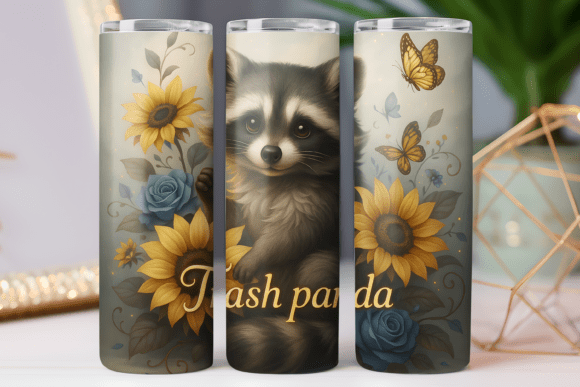 Trash Panda Raccoon 20oz Graphics Tumbler Wraps