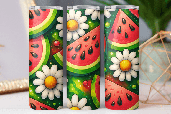 Watermelon Skinny Tumbler Wrap: Graphics & Tumbler Wraps